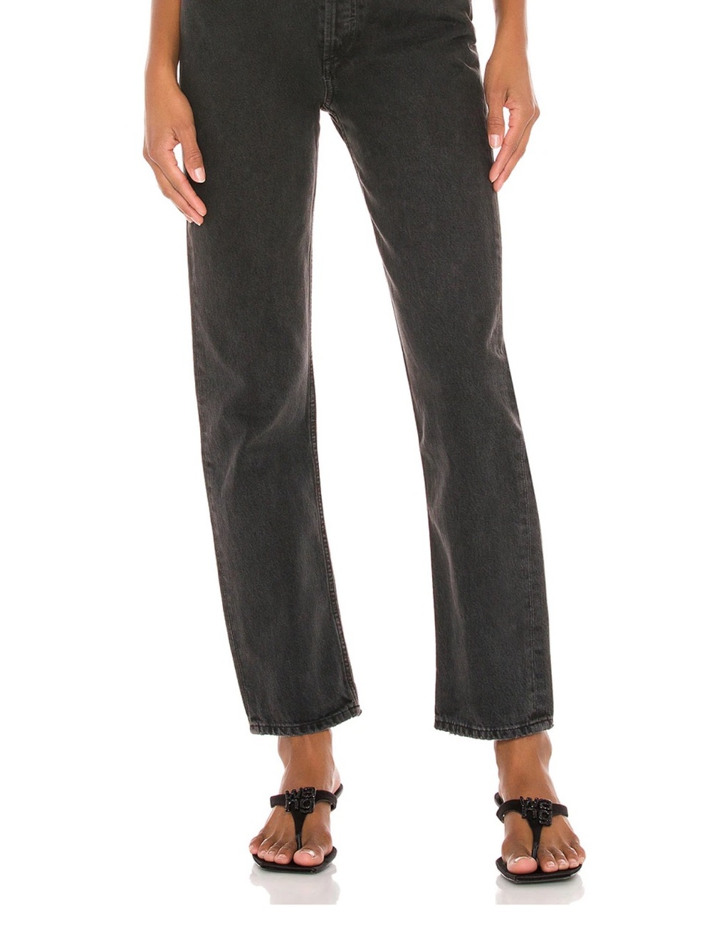 Agolde 90’s Pinch Waist Jeans in Black Tea 25